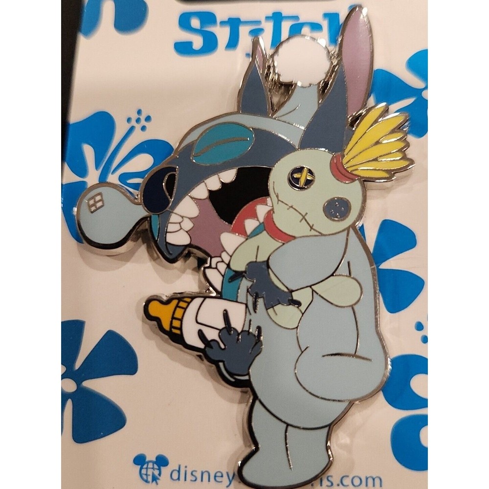 Disney Trading Pin 00001 Stitch Feeding Scrump Disneyland Paris DLP New on Card